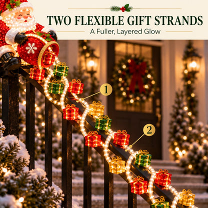 🚚 Free Shipping|🎅 Santa Magic Gift Cascade Railing Light
