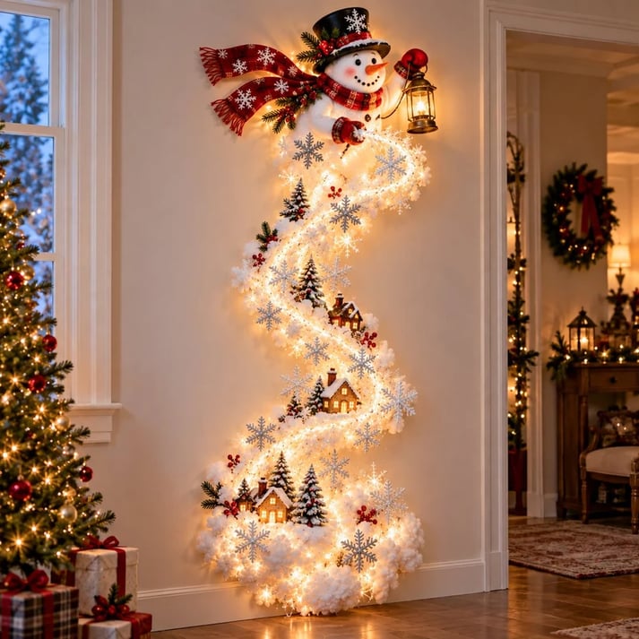 🔥 Limited-Time 49% OFF – Christmas Magic LED Train Wall Light with Santa Holiday Display 🎄