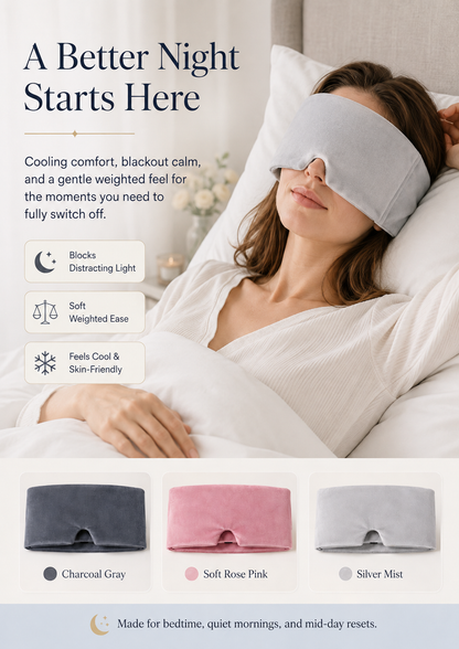 2.0 Pro Weighted Sleep Eye Mask – Gentle Pressure, Deeper Blackout Comfort