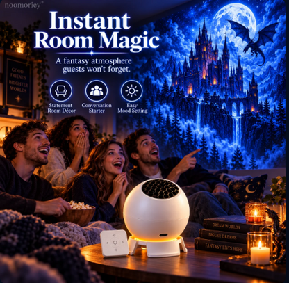 🎮 Pixel Fantasy Scene Projector – Ambient Decor for Gaming Rooms