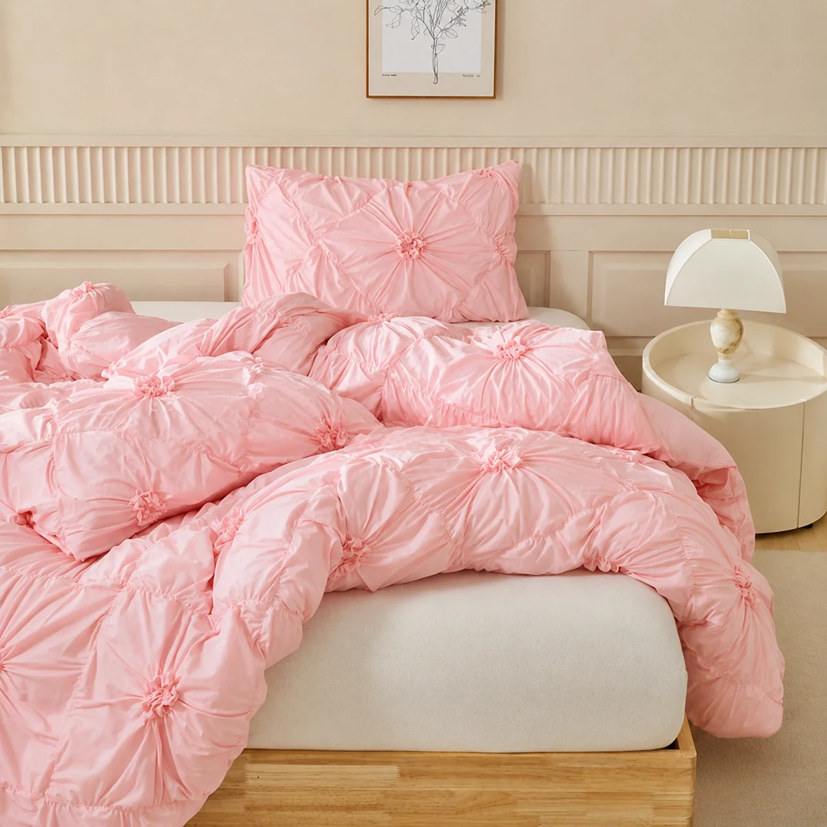 🛏️ Hotel-Look Bedding Deal – Soft-Touch Pinch Pleat Duvet Cover|🚚 Free Shipping