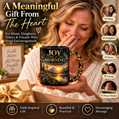 ☀️✝️Joy Comes in the Morning™ Heat-Reveal Ceramic Faith Mug🙏Inspirational Christian Coffee Cup