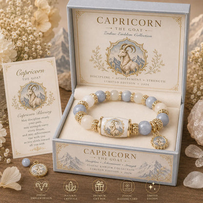 🎁 Holiday Gift Special | 12 Zodiac Natural Chalcedony Bracelet – Save 34%