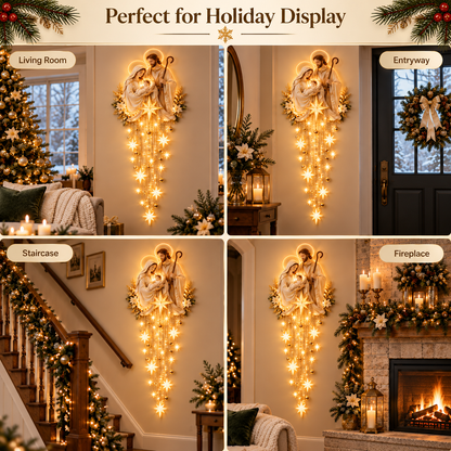 ✝️✨AuraNativity™ Cascading Lighted Wall Art – A Cascading Holiday Heirloom