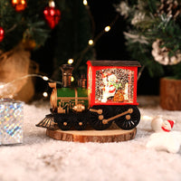 Colorful car christmas snowman