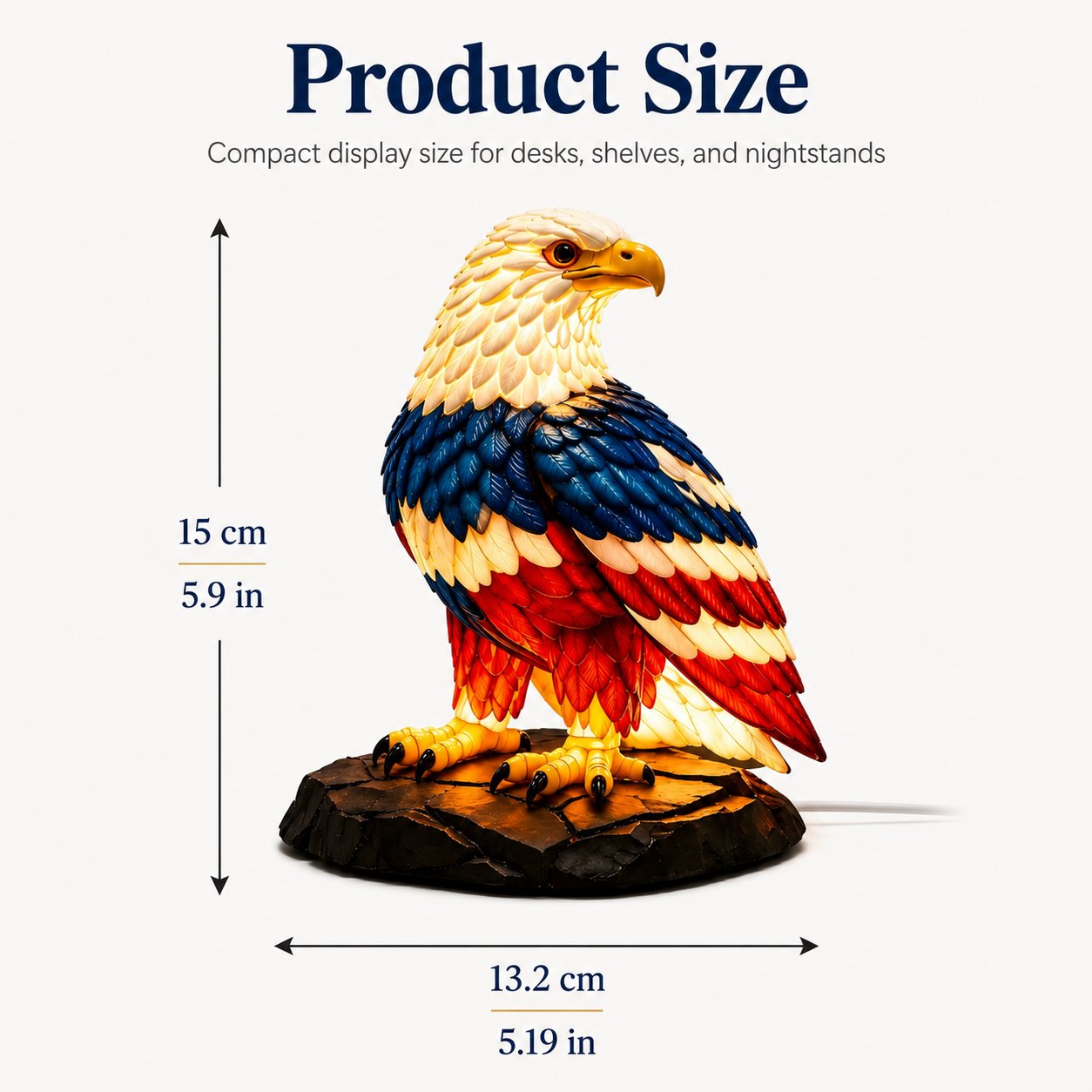 🎁 Last Day 50% OFF 🇺🇸 Patriotic Eagle LED Table Lamp – Proud American Home Decor 🦅Buy 2 Free Shipping