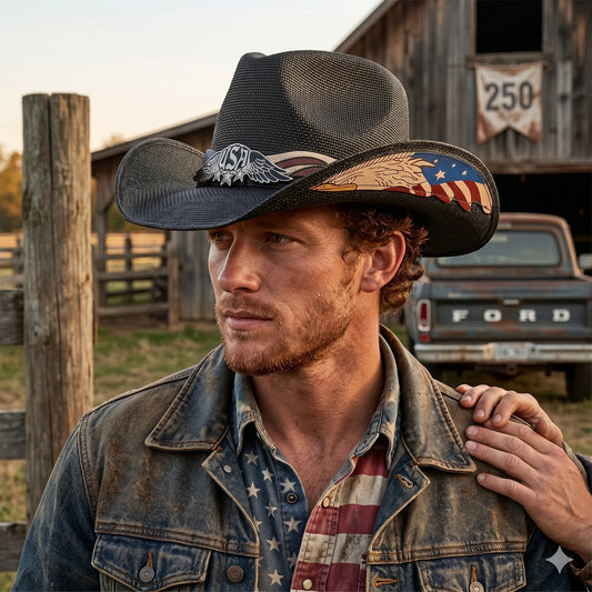 🔥 49% OFF – 🌟Limited Edition America 250th Anniversary Patriot Cowboy Hat 🇺🇸
