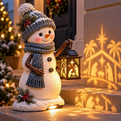 ⛄Snowman Nativity Glow™ Christmas Light Ornament