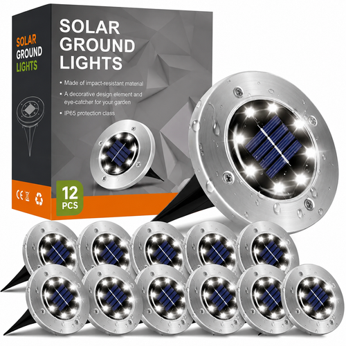 Solar Lights for Outside,12 Pack Solar Lights Outdoor Waterproof