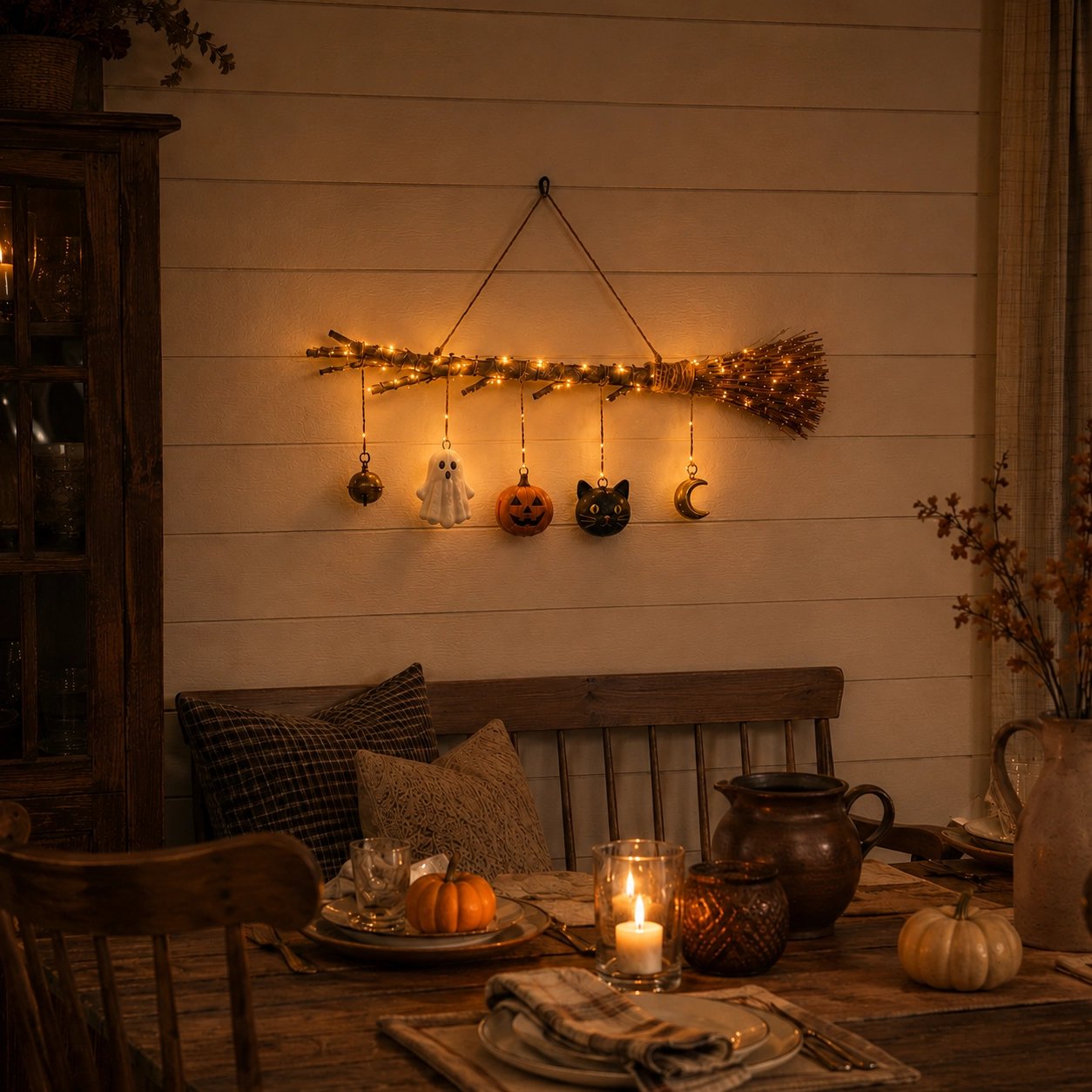 🍂 Lighted Fall Broom Wall Decor – 50% OFF Today ✨