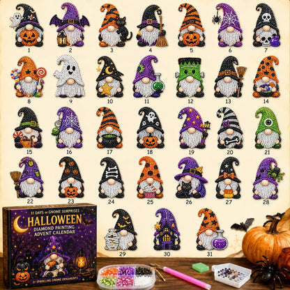 🎃✨ 31 Days of Gnome Surprises Halloween Diamond Painting Advent Calendar