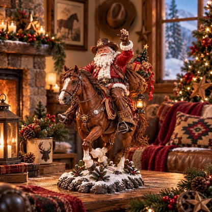🔥 50% OFF Holiday Collector’s Special | Home for Christmas Cowboy Santa – Western Keepsake