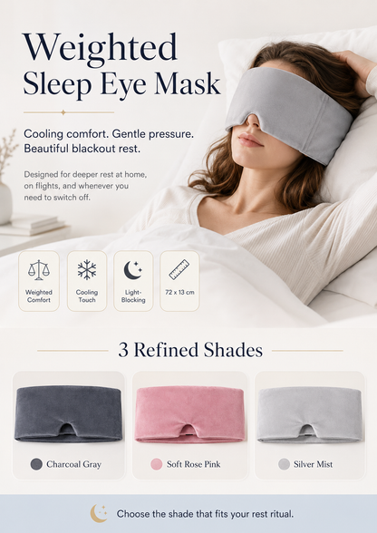 2.0 Pro Weighted Sleep Eye Mask – Gentle Pressure, Deeper Blackout Comfort