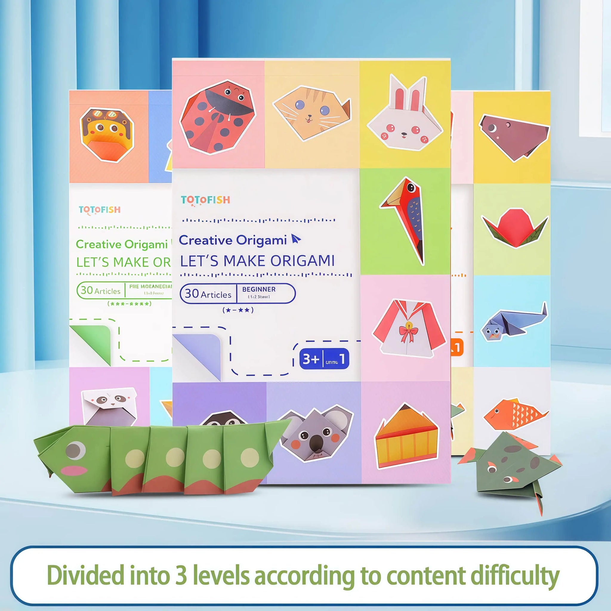 🧒🧠Fold & Creat 3-Level Kids’ Origami Activity Book Set