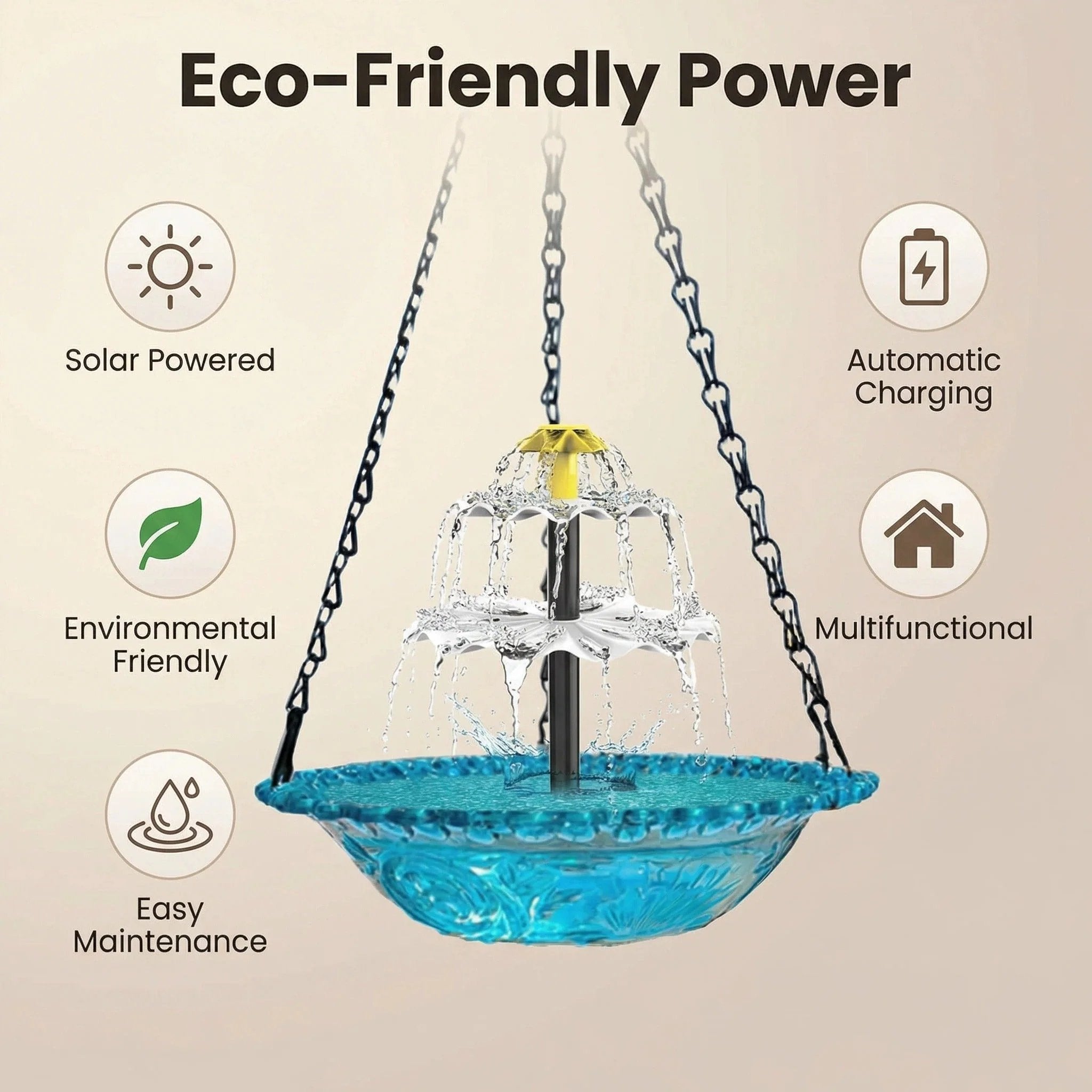 🔥 Last Day 49% OFF– Solar Cascade Bird Bath Fountain | Buy 2 Free Shipping 🎁