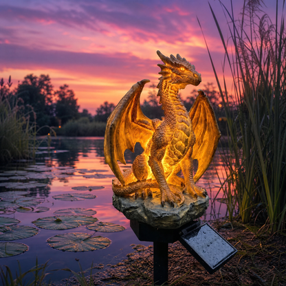 🔥Limited Time 52% Off🐉✨Dragon Legacy Golden Ember Edition Solar Garden Light