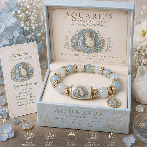 🎁 Holiday Gift Special | 12 Zodiac Natural Chalcedony Bracelet – Save 34%
