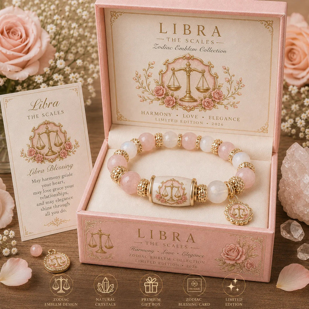 🎁 Holiday Gift Special | 12 Zodiac Natural Chalcedony Bracelet – Save 34%