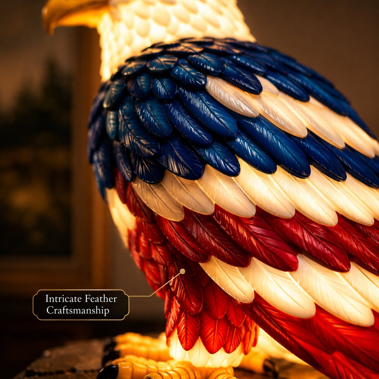🎁 Last Day 50% OFF 🇺🇸 Patriotic Eagle LED Table Lamp – Proud American Home Decor 🦅Buy 2 Free Shipping