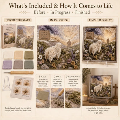 🔥HOT SALE🔥 Last Day 49% OFF - ✝️3D Christian Fabric Poke Art Kit（📦Buy 2 Free Shipping）