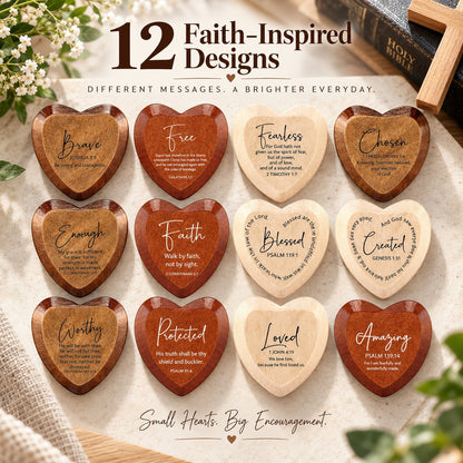 ✝️ Christian Pocket Hearts Gift Set – 12 Faith-Filled Keepsakes of Love & Encouragement 🎁