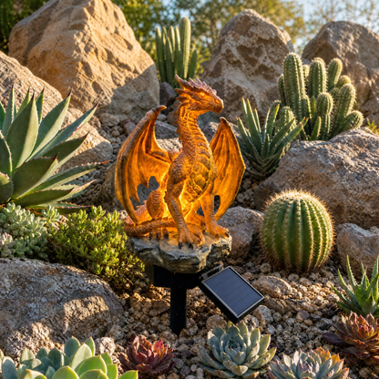🔥Limited Time 52% Off🐉✨Dragon Legacy Golden Ember Edition Solar Garden Light