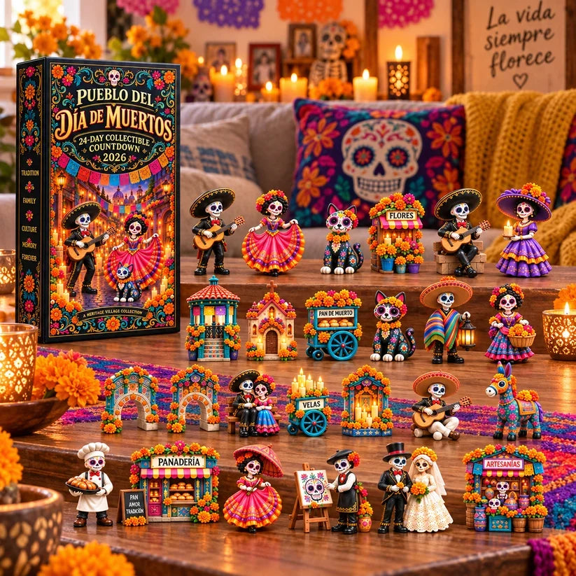 🎁 Limited-Time 42% OFF | Build Your Own Day of the Dead Village – 24-Day Collector Calendar