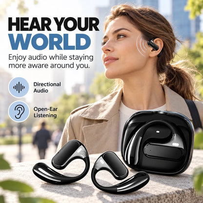 🎧 AC320 Open-Ear Wireless Earbuds – Bluetooth 5.4 Sports Headphones | Comfortable & Secure Fit ✨