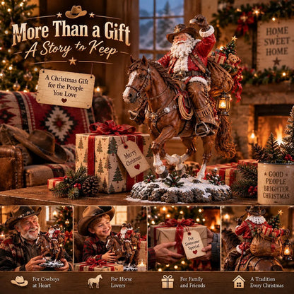 🔥 50% OFF Holiday Collector’s Special | Home for Christmas Cowboy Santa – Western Keepsake