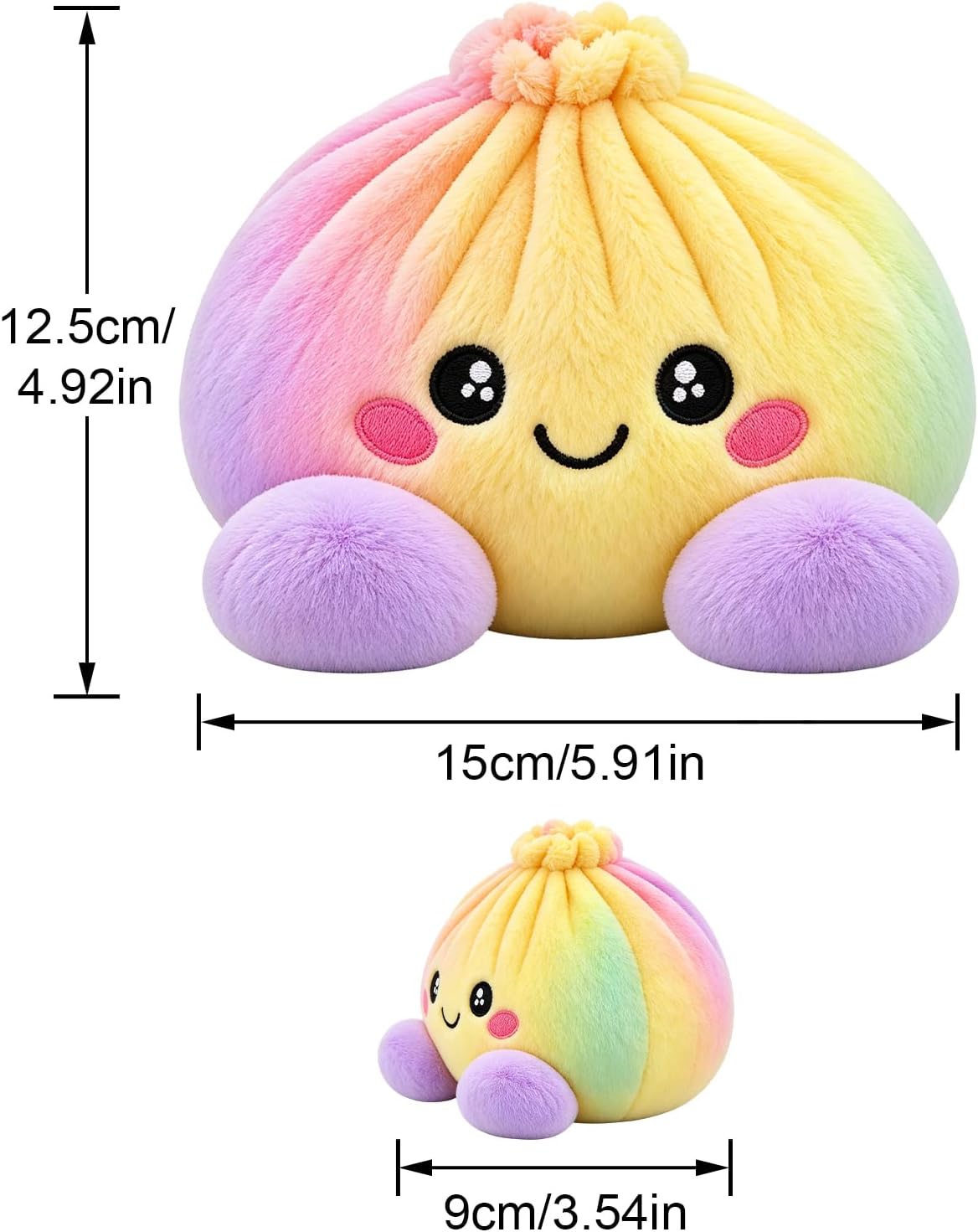 Giant Dumpling Pillow Cute Plush Stuffed Steamed Bun Pillow Home Decor