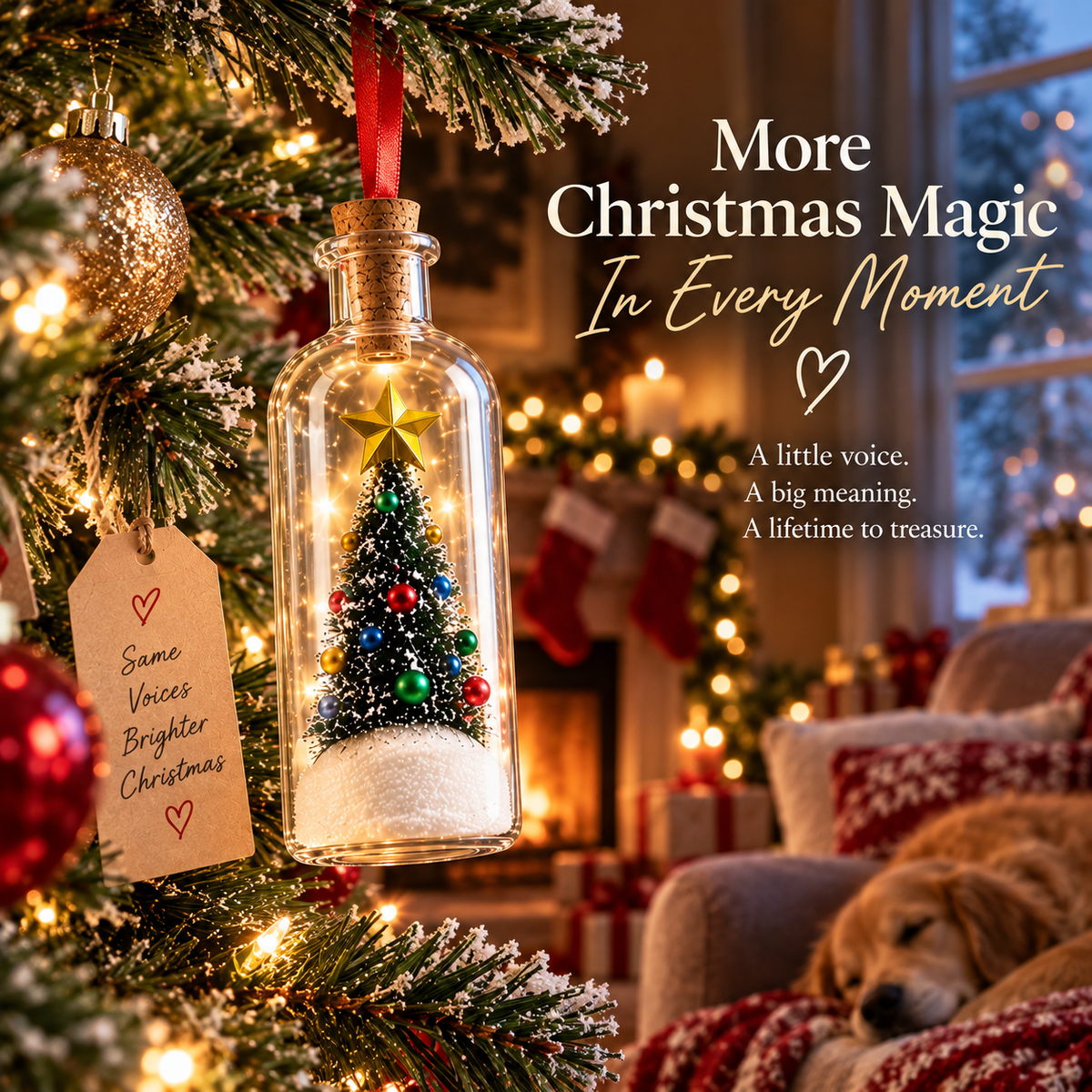 🎁 Holiday Keepsake Special | Recordable Christmas Message Bottle – Save 45%