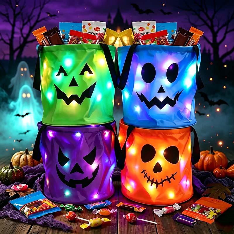 🎃✨Light-Up Halloween Trick-or-Treat Bags🍬