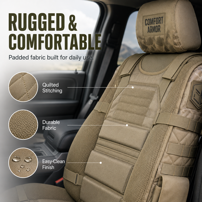Heavy-Duty Tactical MOLLE Vehicle Seat Organizer – Rugged Multi-Pocket