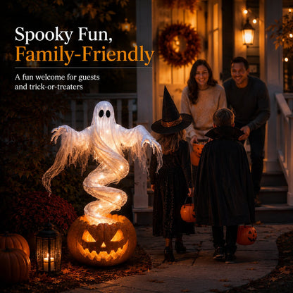 👻 Swirling Ghost Pumpkin Yard Lamp - Free Shipping 🎃