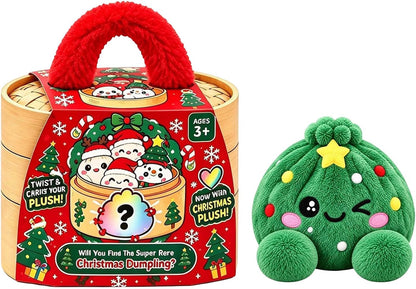 🌈 Cute Holiday Gift | Rainbow Dumpling Plush Squishies with Steamer Case