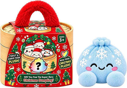 🌈 Cute Holiday Gift | Rainbow Dumpling Plush Squishies with Steamer Case