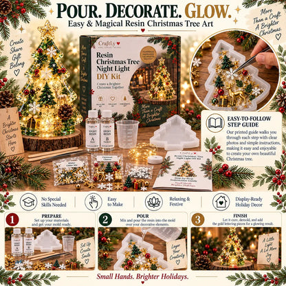 🎄 Holiday Craft Special | DIY Light-Up Resin Christmas Tree Kit – Save 39%