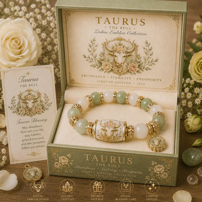 🎁 Holiday Gift Special | 12 Zodiac Natural Chalcedony Bracelet – Save 34%
