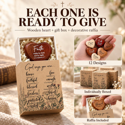 ✝️ Christian Pocket Hearts Gift Set – 12 Faith-Filled Keepsakes of Love & Encouragement 🎁