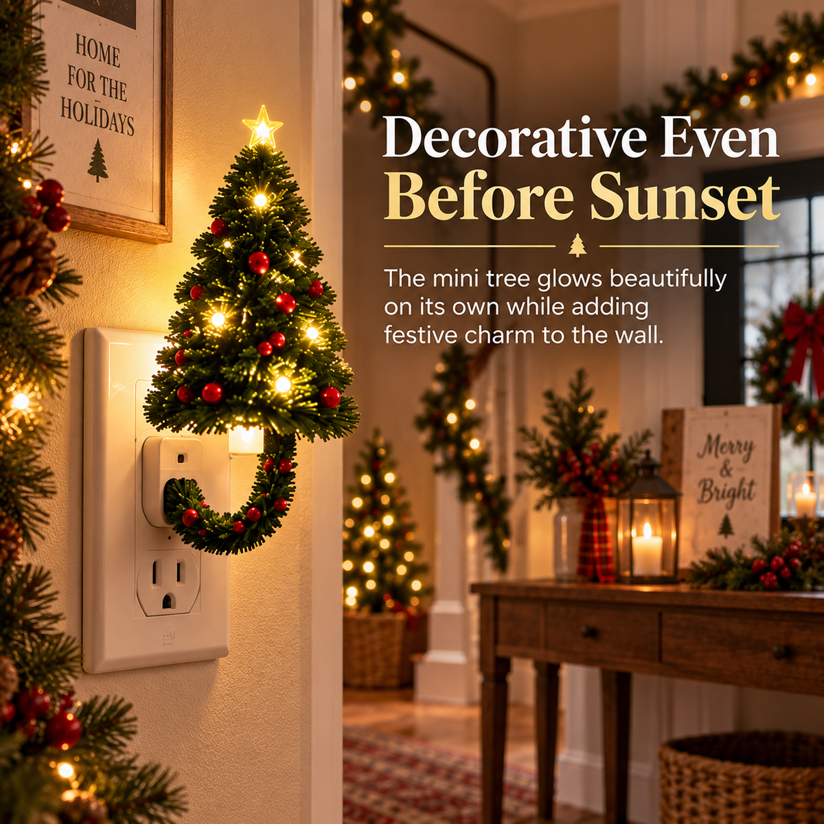 🎄 Christmas Tree Plug-In Projector Night Light – Instant Holiday Magic for Walls & Ceilings