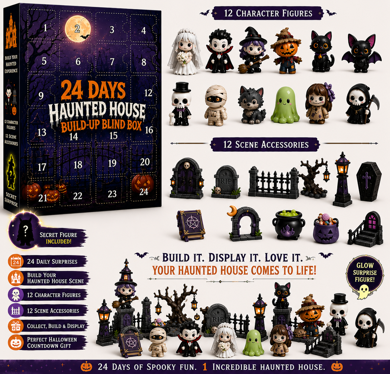 🔥 50% OFF Today 🎃 DIY Haunted House Kit – Build, Decorate & Display for Halloween