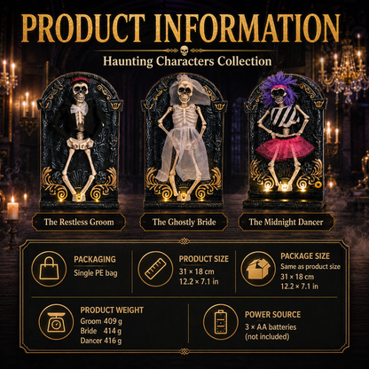 💀 They Actually Move! Animated Light-Up Dancing Skeleton Collection