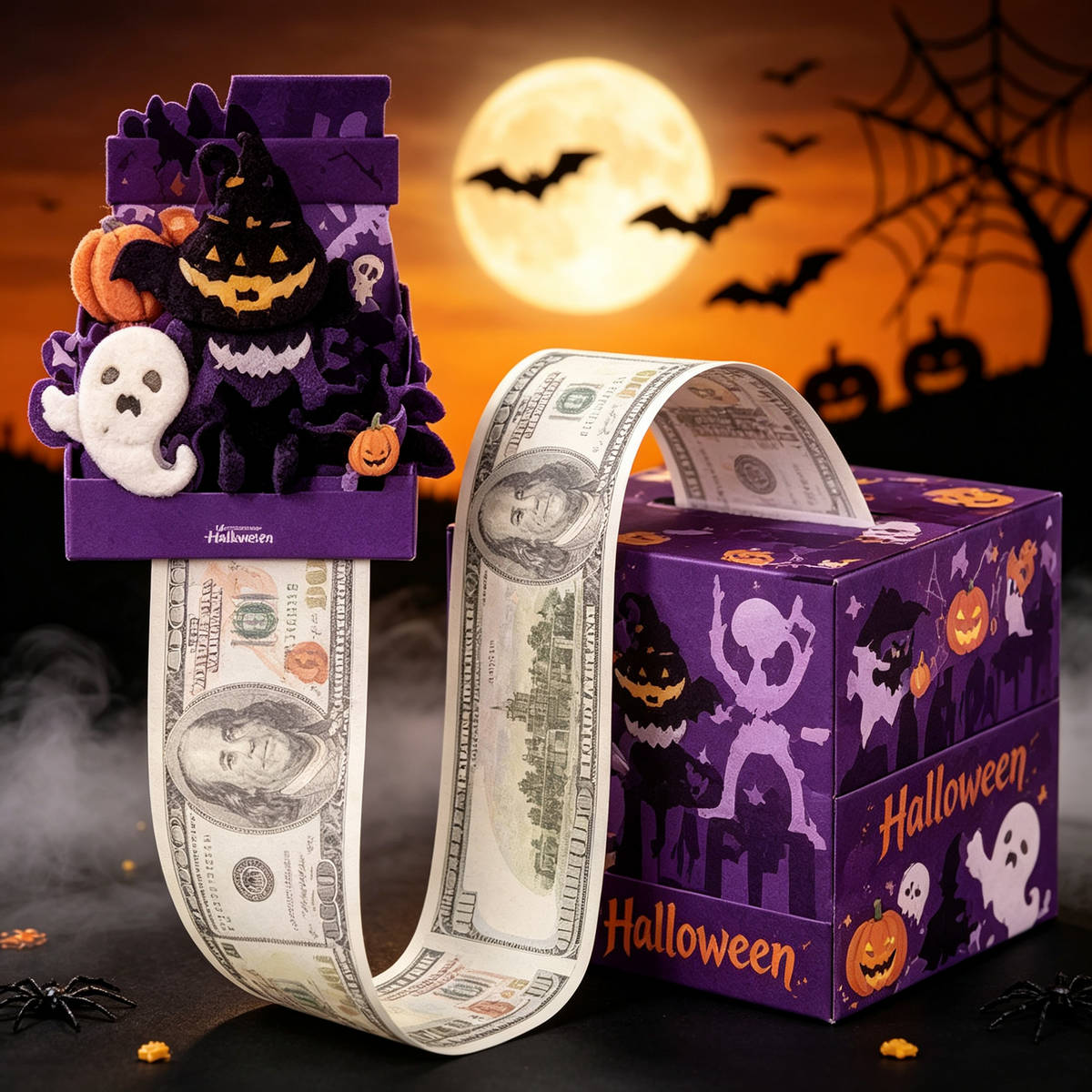 🎃 Halloween Money Pull Surprise Box – Make Cash the Best Part of the Gift