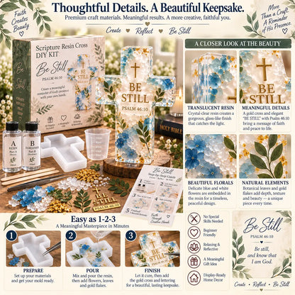 🔥 48% OFF Faith Craft Special | Scripture Resin Cross DIY Kit – Create, Pour & Keep