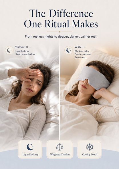 2.0 Pro Weighted Sleep Eye Mask – Gentle Pressure, Deeper Blackout Comfort