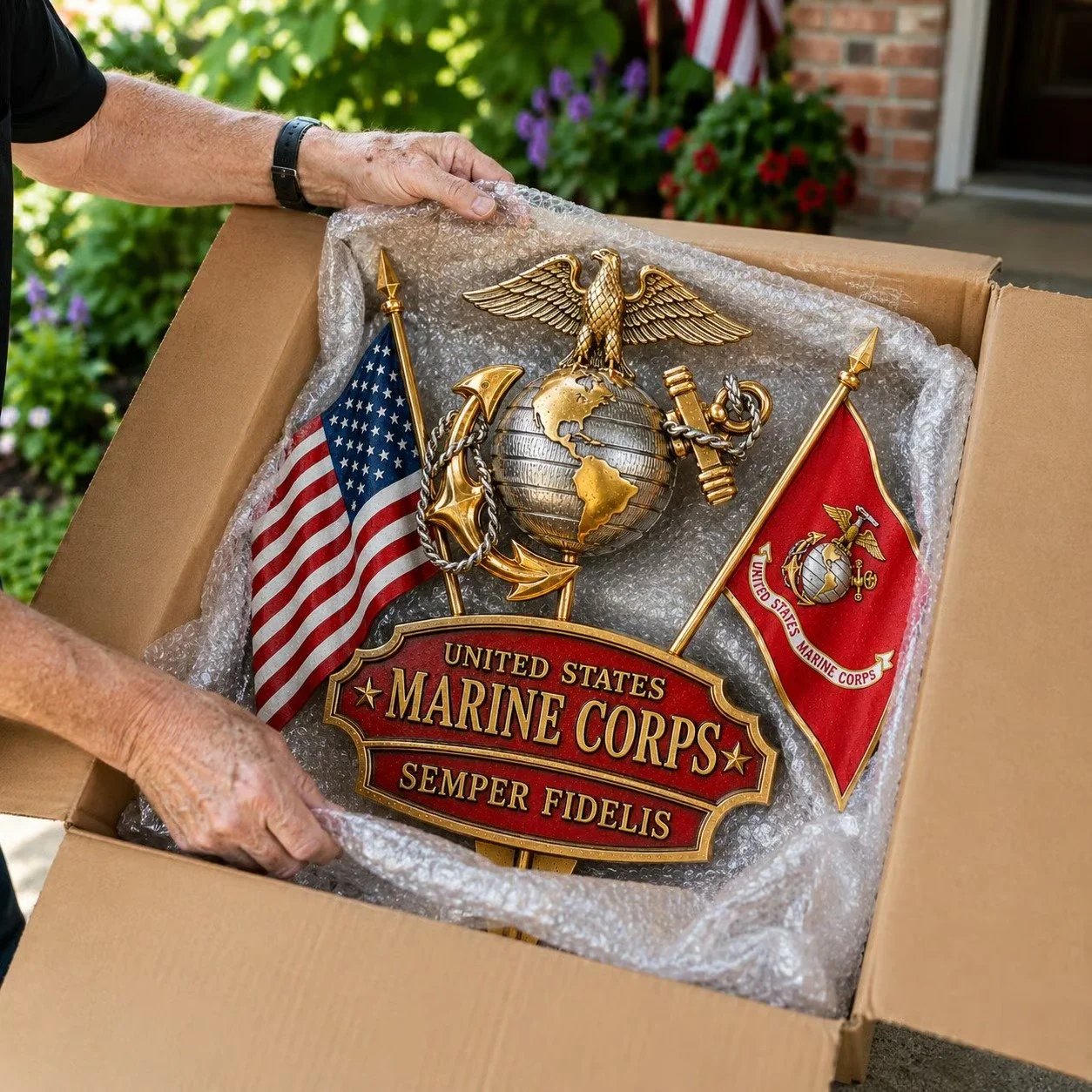 🏆Last Day Promo: 47% OFF 🎖️-US Marine Corps Semper Fidelis Tribute Garden Stake - ✈️Buy 2 Free Shipping Today!