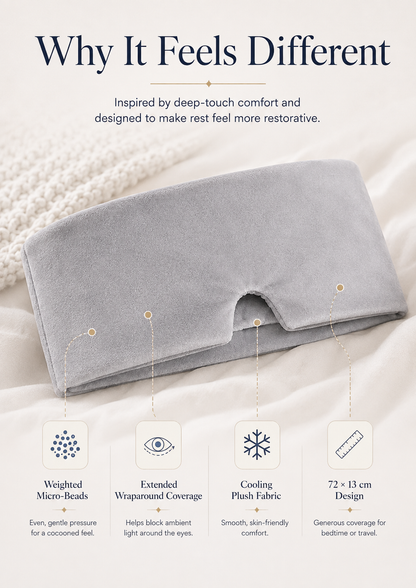 2.0 Pro Weighted Sleep Eye Mask – Gentle Pressure, Deeper Blackout Comfort