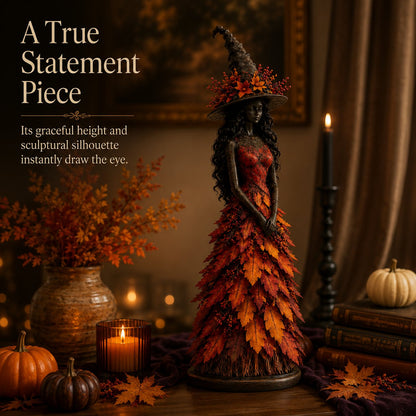 🎃 Enchanted Witch Figurine – Cozy Halloween & Fall Decor🍂✨