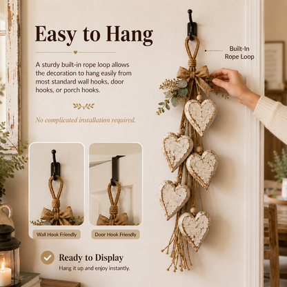 🤎 Hanging Heart Wall Decor