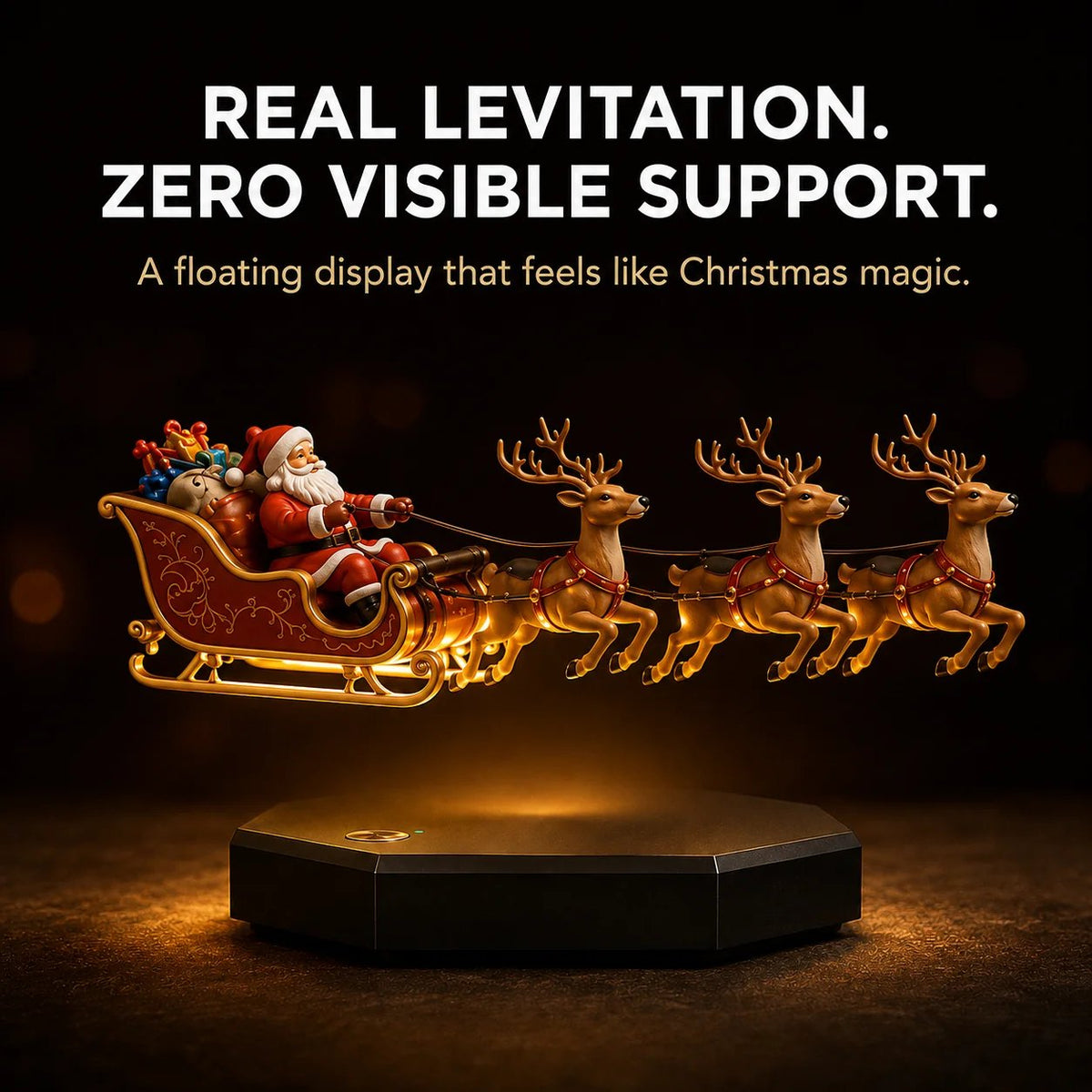 🔥 Limited-Time Offer! 49% OFF - Magical Floating Santa Sleigh with 4 Reindeer 🎅✨